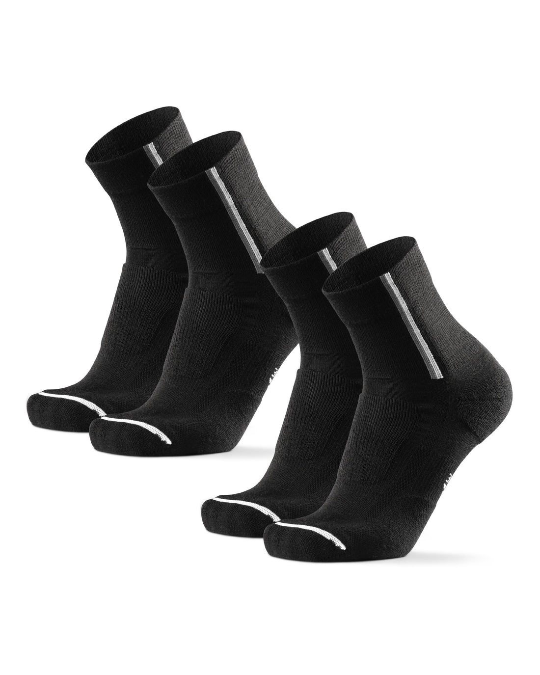DANISH ENDURANCE Merino Wool Cycling Socks 2-pack Multicolor (1x Black 1x Blue) LARGE