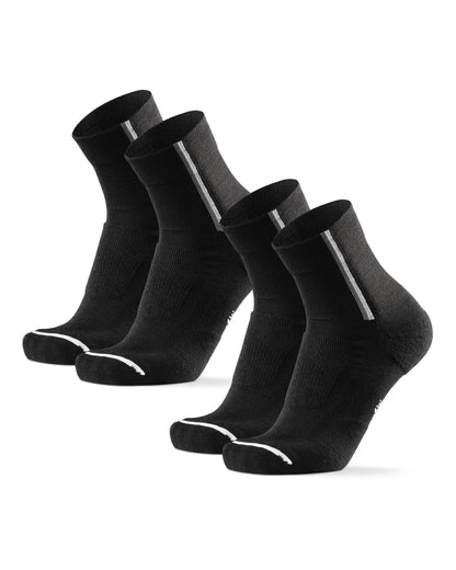 DANISH ENDURANCE Merino Wool Cycling Socks 2-pack Multicolor (1x Black 1x Blue) LARGE