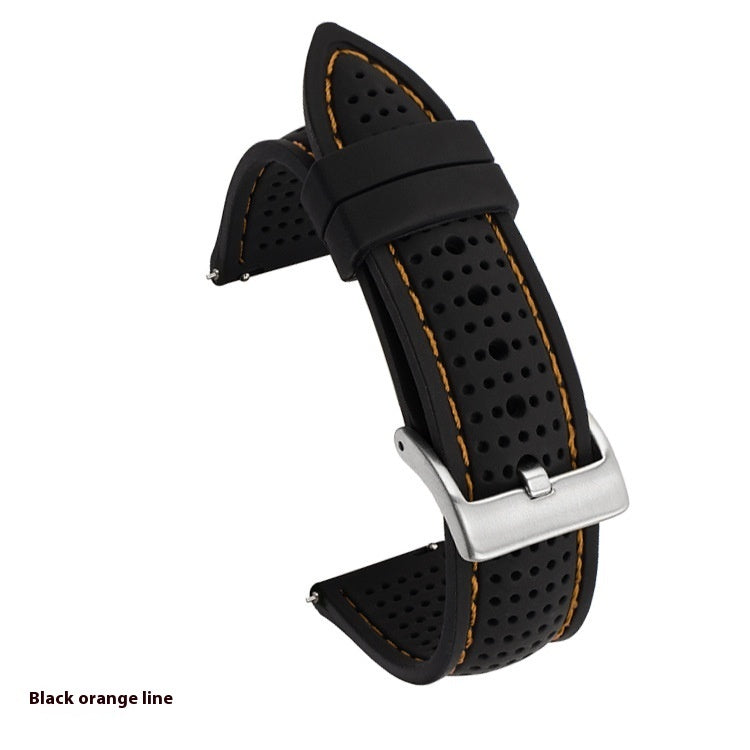 Suitable For Watch Band With Line Silicone Strap