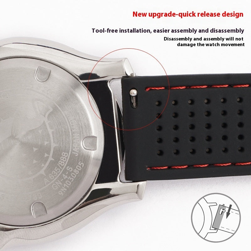 Suitable For Watch Band With Line Silicone Strap