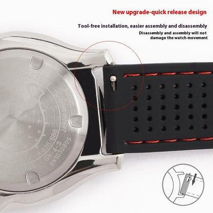 Suitable For Watch Band With Line Silicone Strap