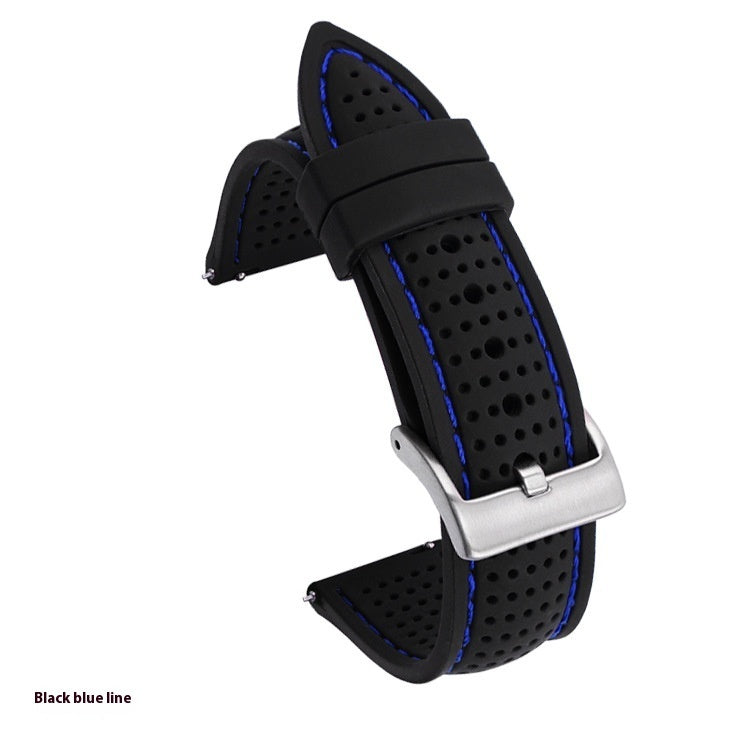 Suitable For Watch Band With Line Silicone Strap