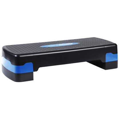 HolaHatha Compact Portable Aerobic Step Platform Workout Exercise Equipment Fitness Cardio Stepper with Adjustable Height for Home Gym &amp; Travel Blue