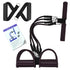 Foot Pedal Resistance Band with Handles Multifunctional Pedal Puller Resistance Rope Strength Training Equipment Fitness Workout Exercise Trainer 4-Tube (Black)