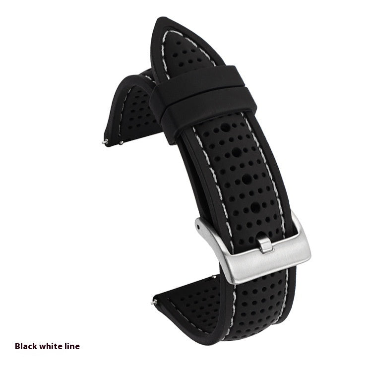 Suitable For Watch Band With Line Silicone Strap