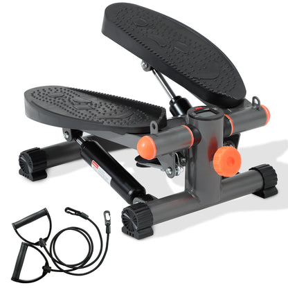 Stepper for Exercise at Home Mini Stair Stepper with Resistance Bands Exercise Equipment for Home Stair Climber Stepper Machine for Home Gym Cardio Equipment for Full Body Workout