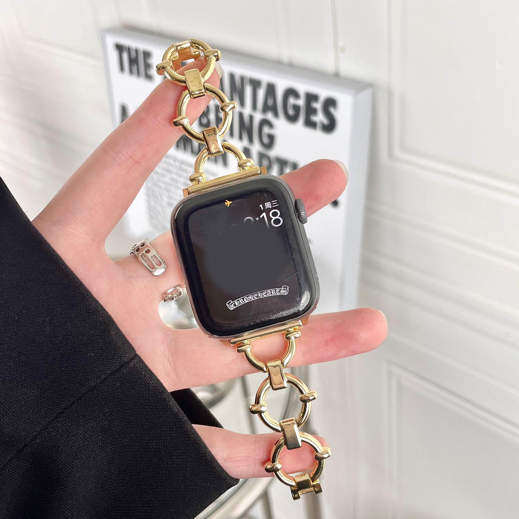 Watch Strap Metal Ring Buckle Stainless Steel Chain