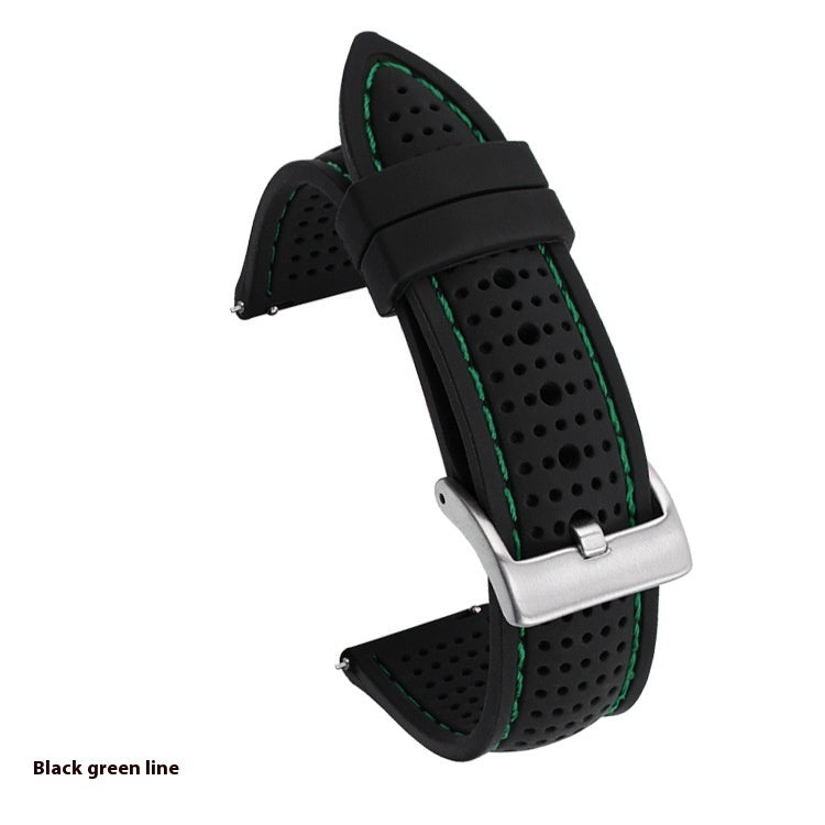 Suitable For Watch Band With Line Silicone Strap